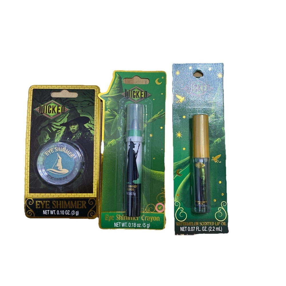 *NEW* Wicked For Good Elphaba Eye Shimmer,‎ Crayon, & Watermelon Scented Lip Oil